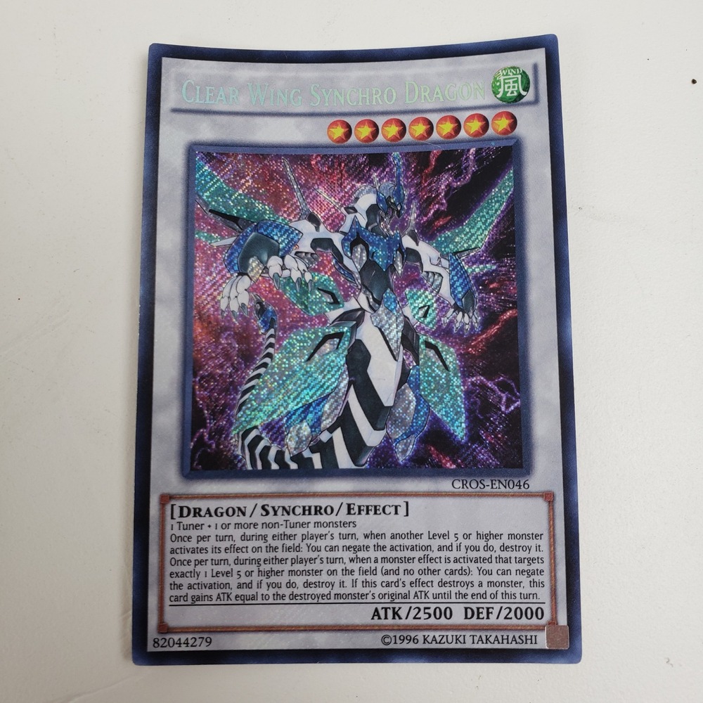 Yu-Gi-Oh Clear Wing Synchro Dragon CROS-EN046 Secret Rare 1st Edition